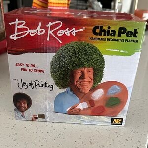 Bob Ross Chia Pet Decorative Planter